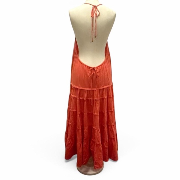 Free People Somewhere Sunny Drop-waist Maxi Dress in Radiant Watermelon Siz - Picture 6 of 8